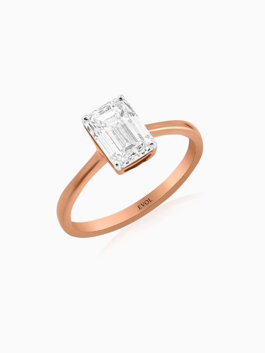 Luminous Emerald Cut Ring - Evol Jewels
