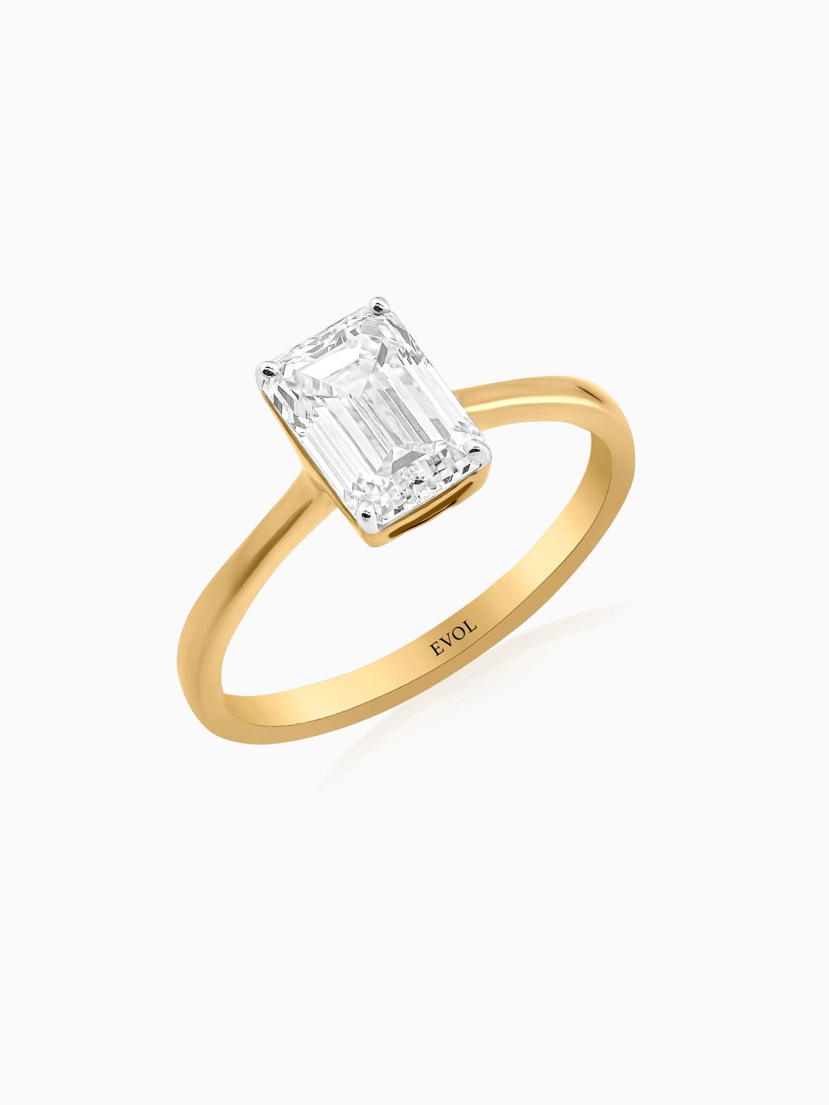 Luminous Emerald Cut Ring - Evol Jewels