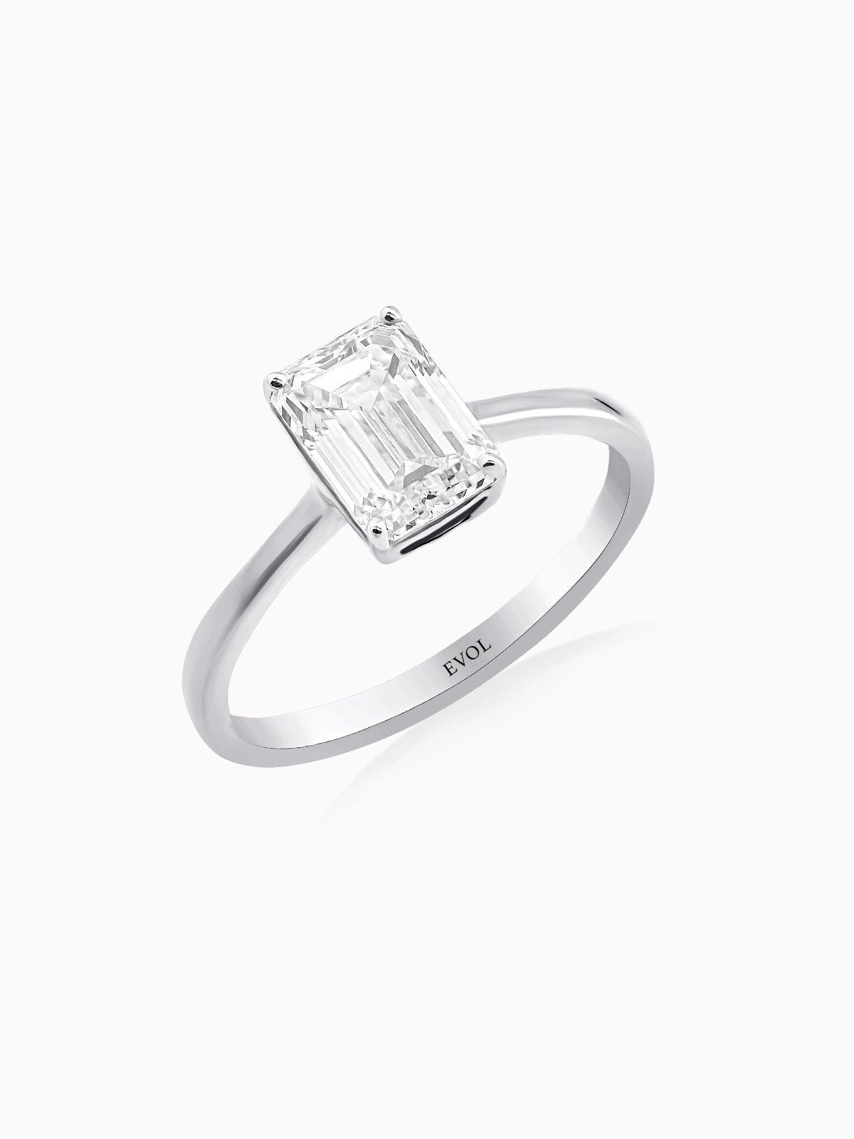 Luminous Emerald Cut Ring - Evol Jewels