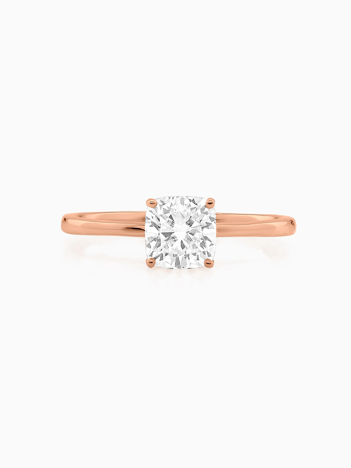 Refined Cushion Diamond Ring