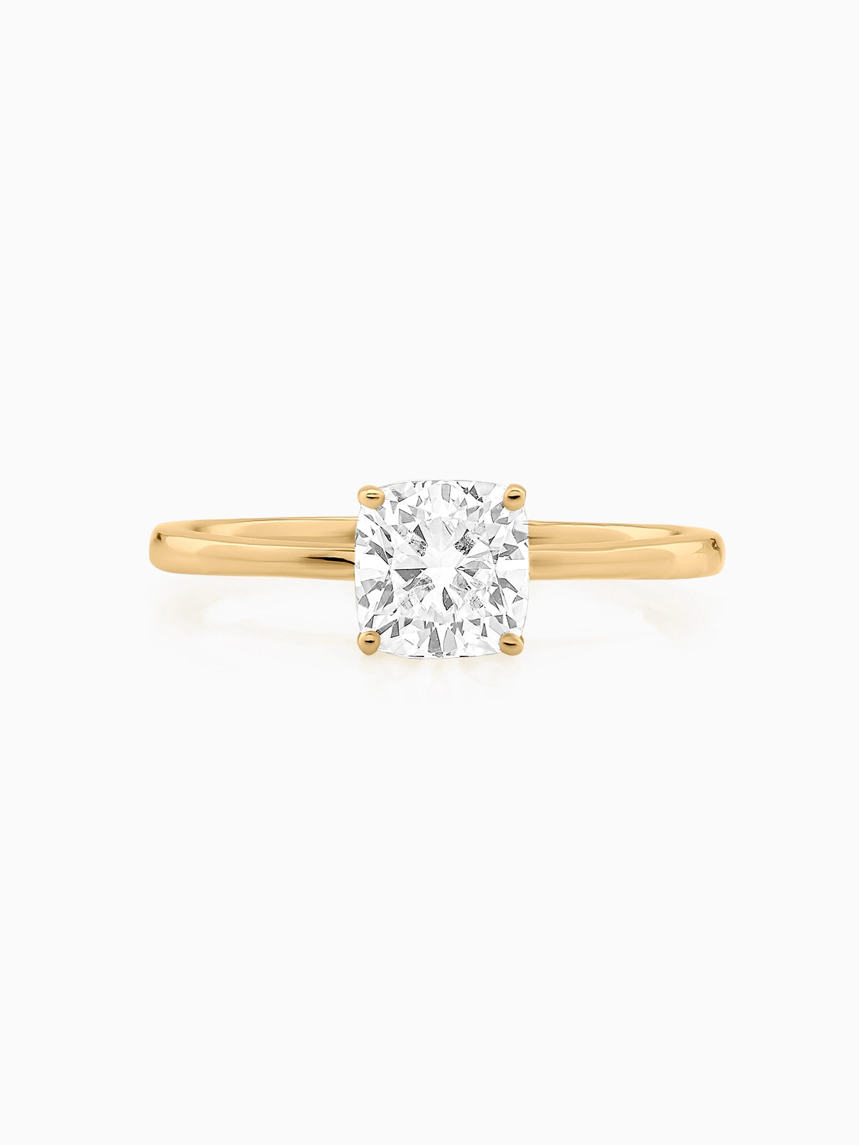 Refined Cushion Diamond Ring