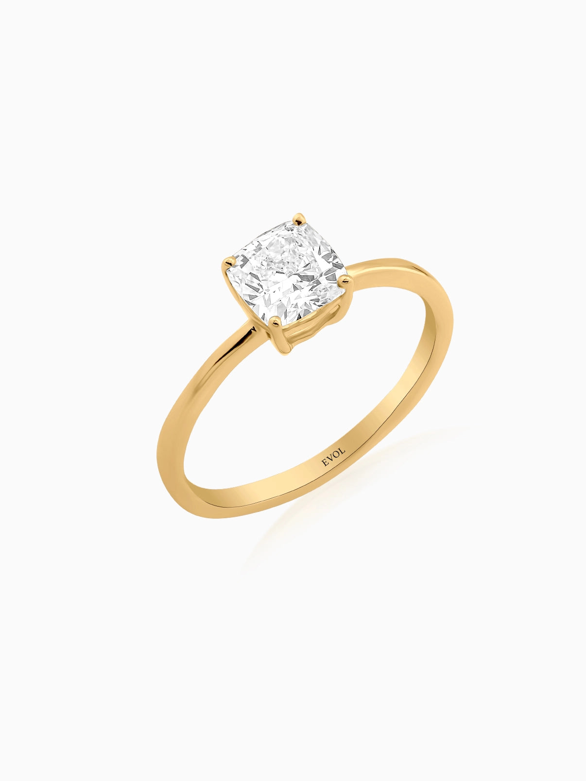 Refined Cushion Diamond Ring