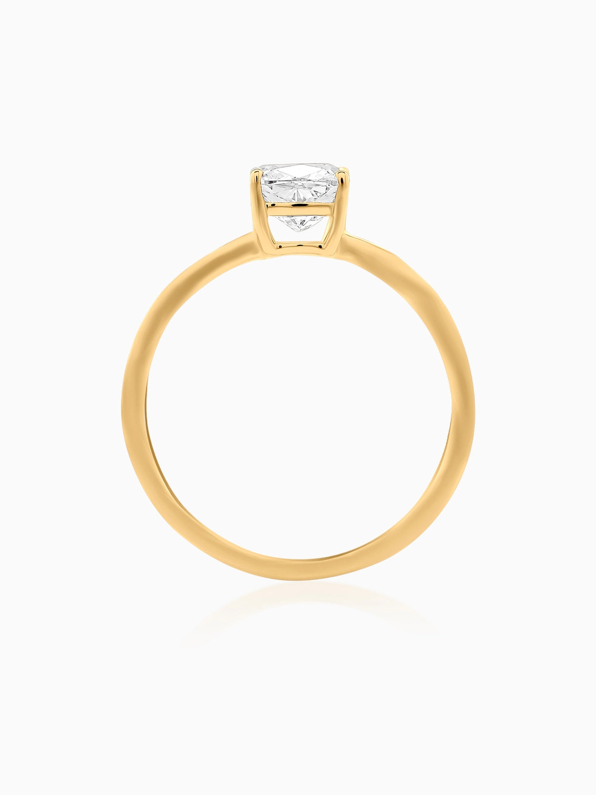 Refined Cushion Diamond Ring