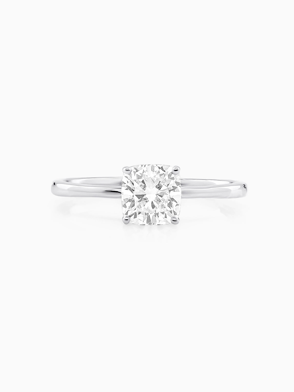 Refined Cushion Diamond Ring