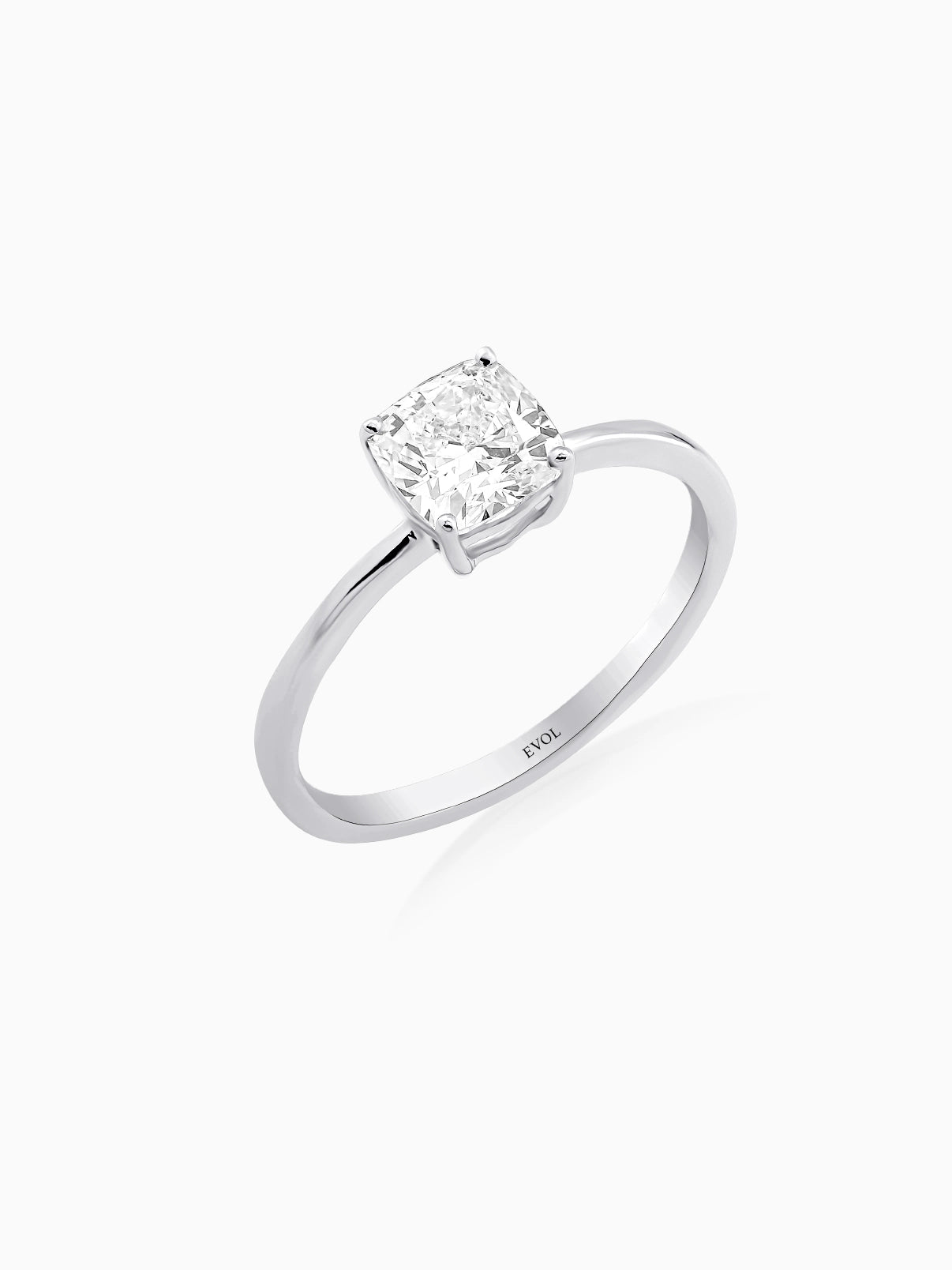 Refined Cushion Diamond Ring