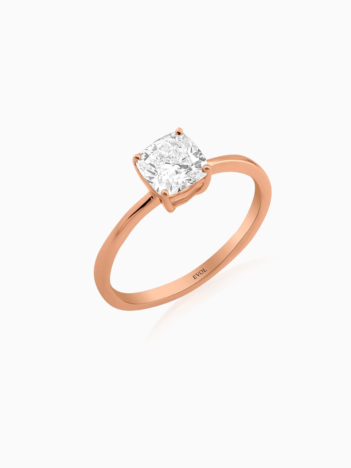 Refined Cushion Diamond Ring