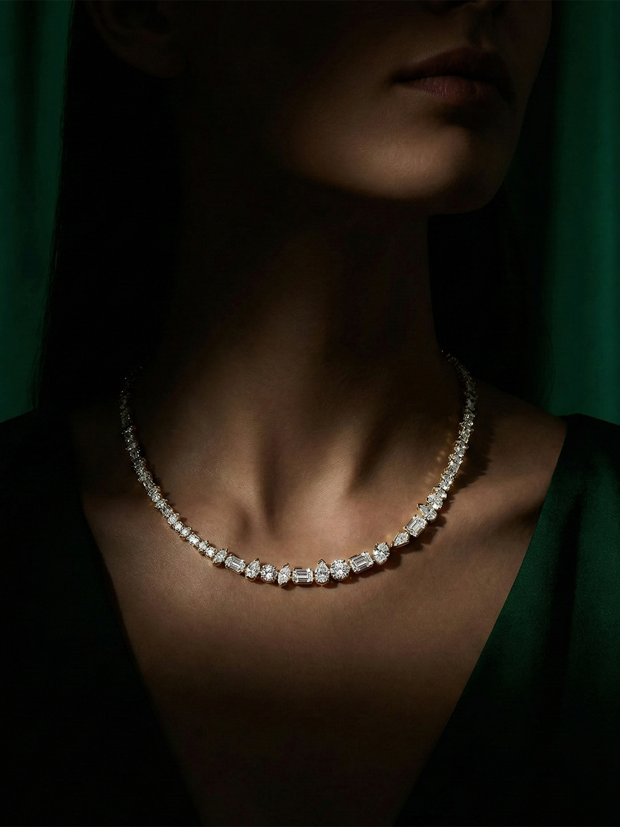 Wanderlust mix diamond necklace
