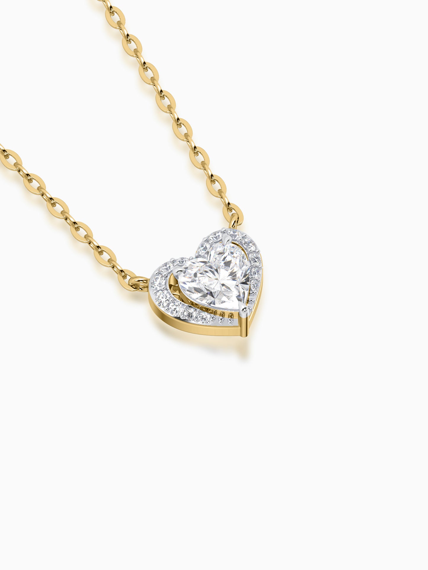 Amour Heart Shape Single Diamond Pendant
