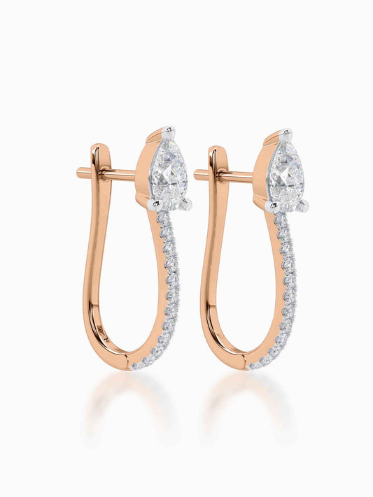 Diamond Hoop Earrings for Women