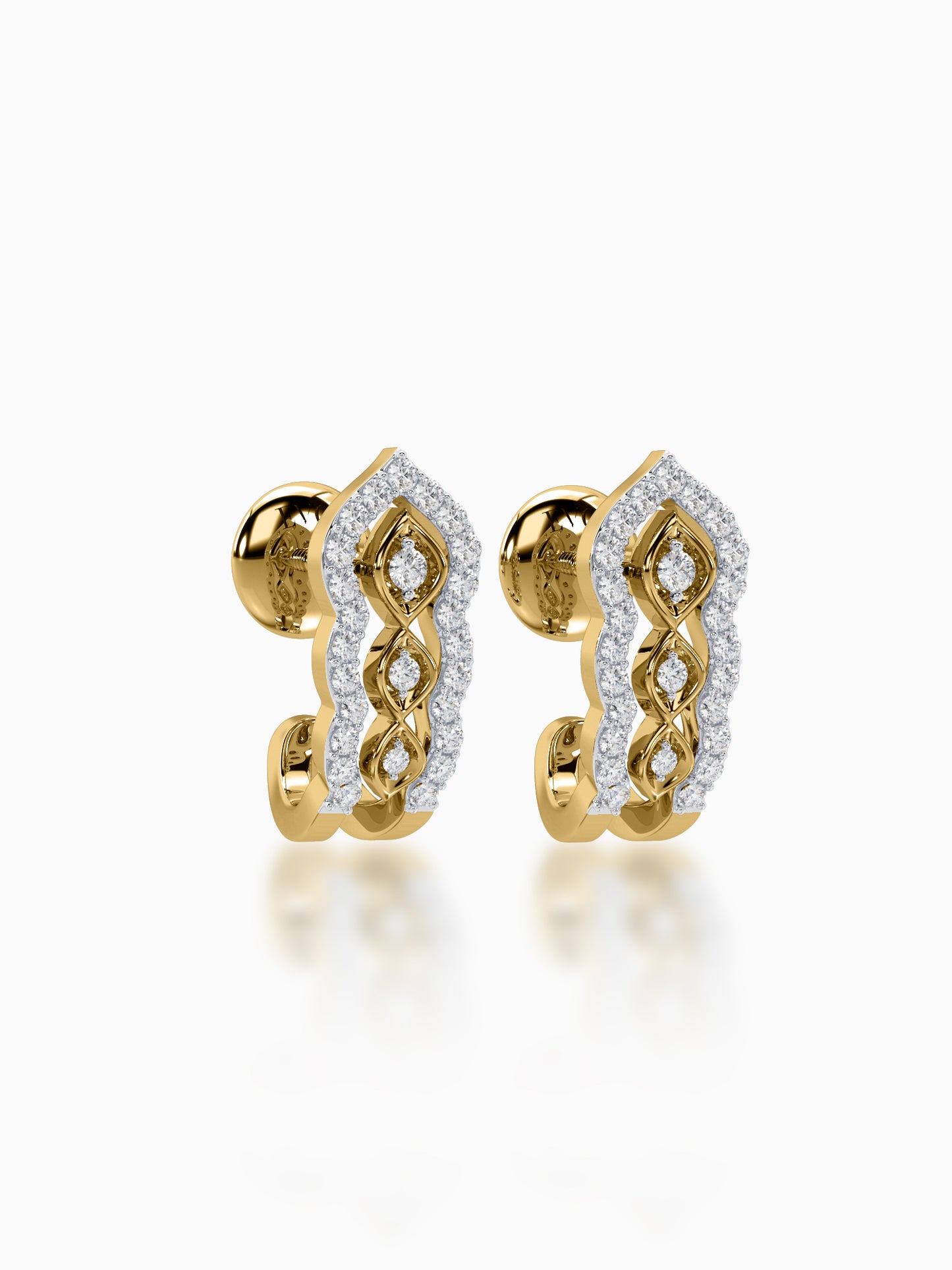Ember Diamond Hoop Earrings