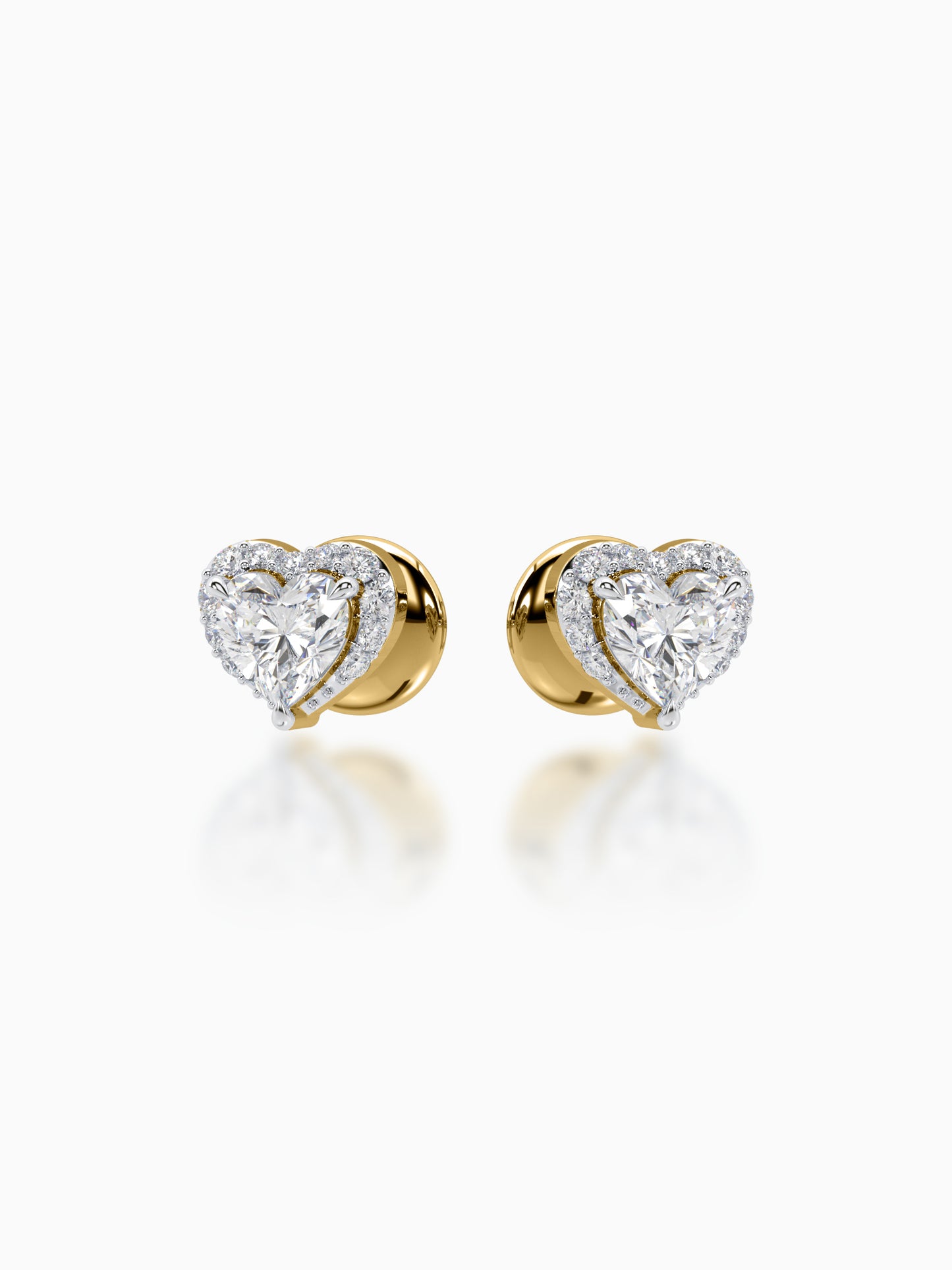 Heart Shape Amour Diamond Studs for Women