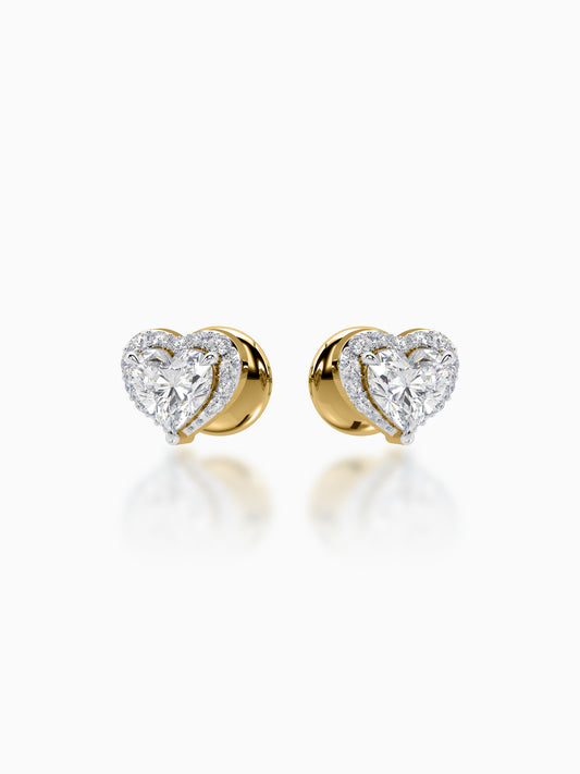 Heart Shape Amour Diamond Studs for Women
