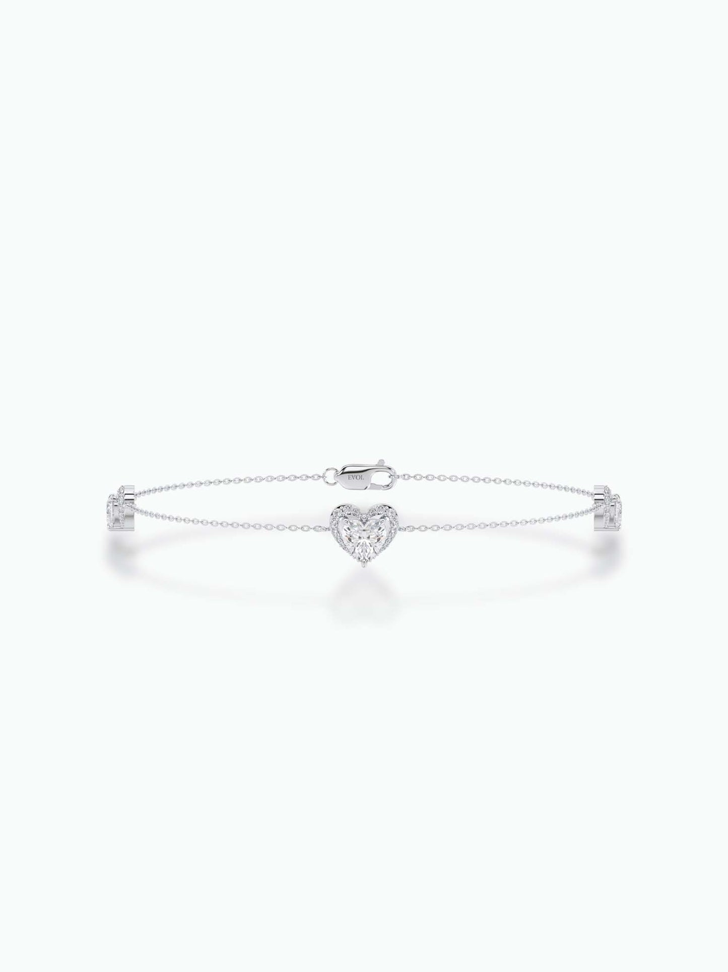 Heart Shape Ladies Diamond Bracelet