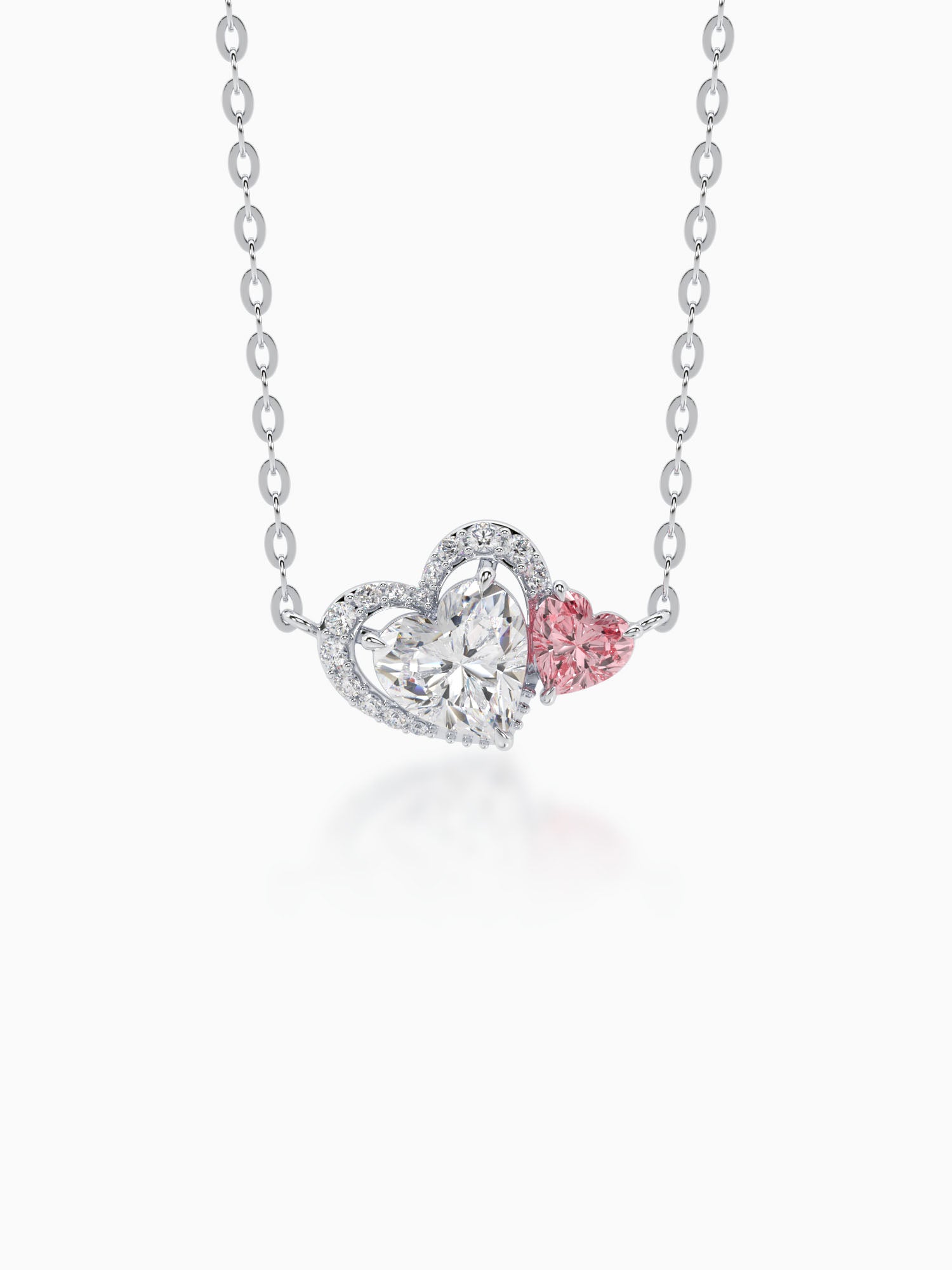 Heart Shape Solitaire Diamond Pendant for Women