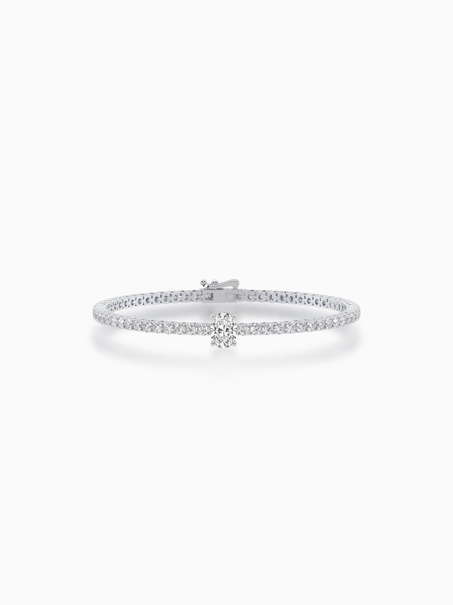 Moonlit Oval Diamond Tennis Bracelet Design