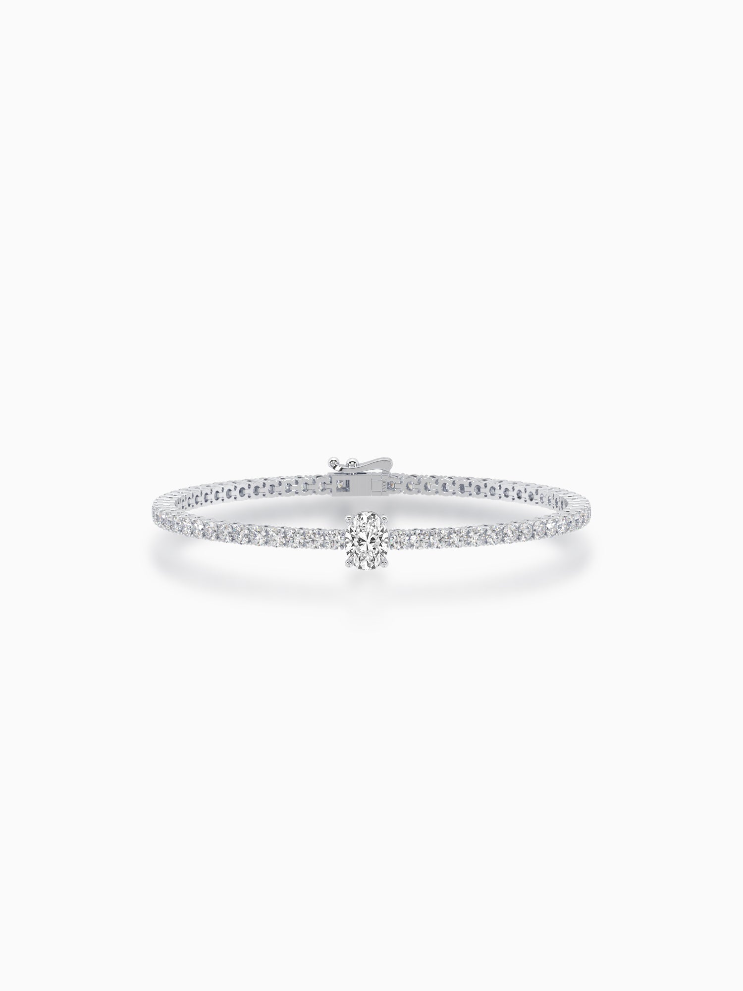 Moonlit Oval Diamond Tennis Bracelet Design