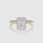 Eros halo diamond ring