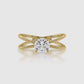 Intertwined charm diamond ring