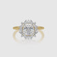 Timeless floral diamond ring