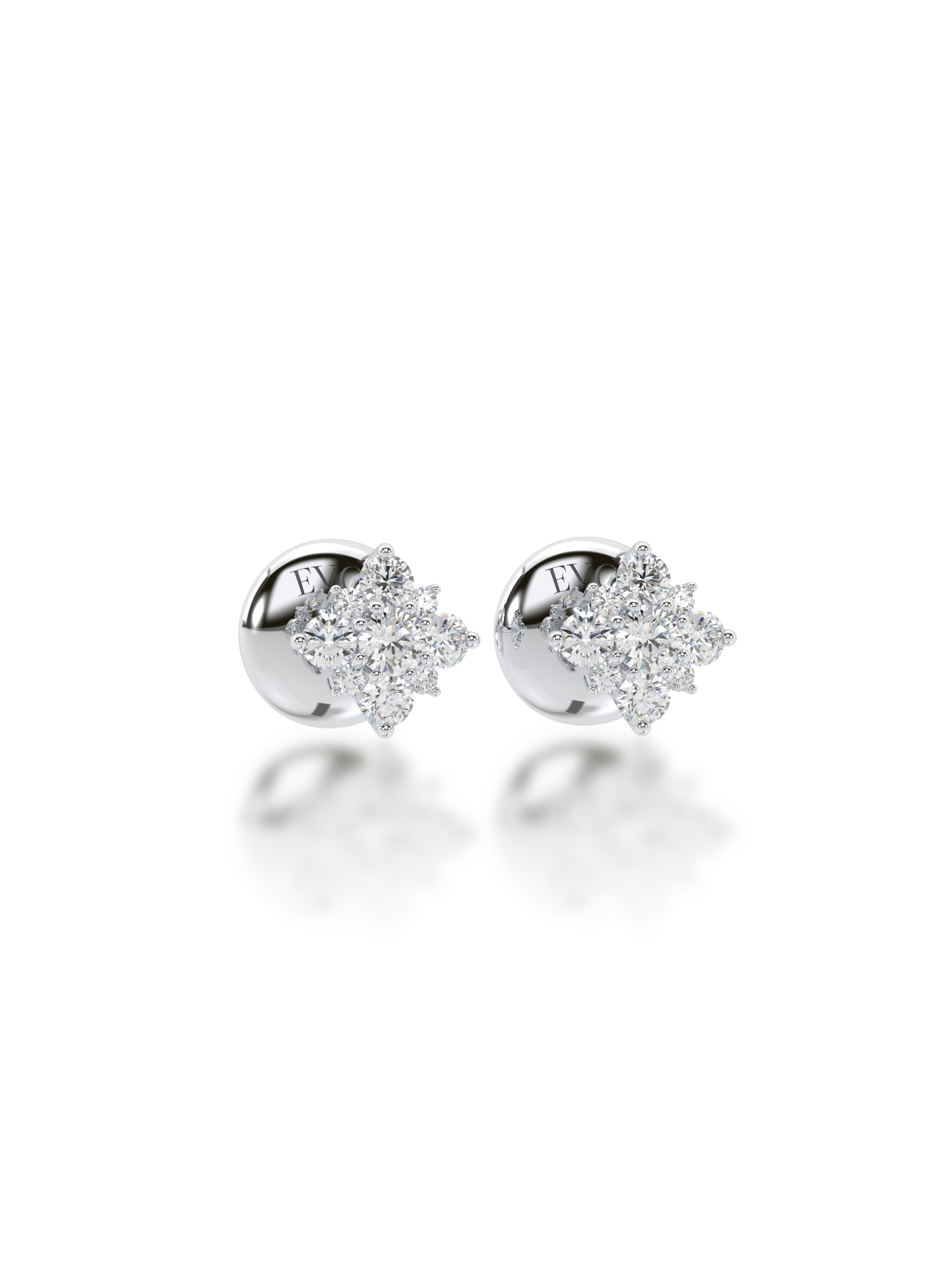 Round Cut Diamond Ear Studs
