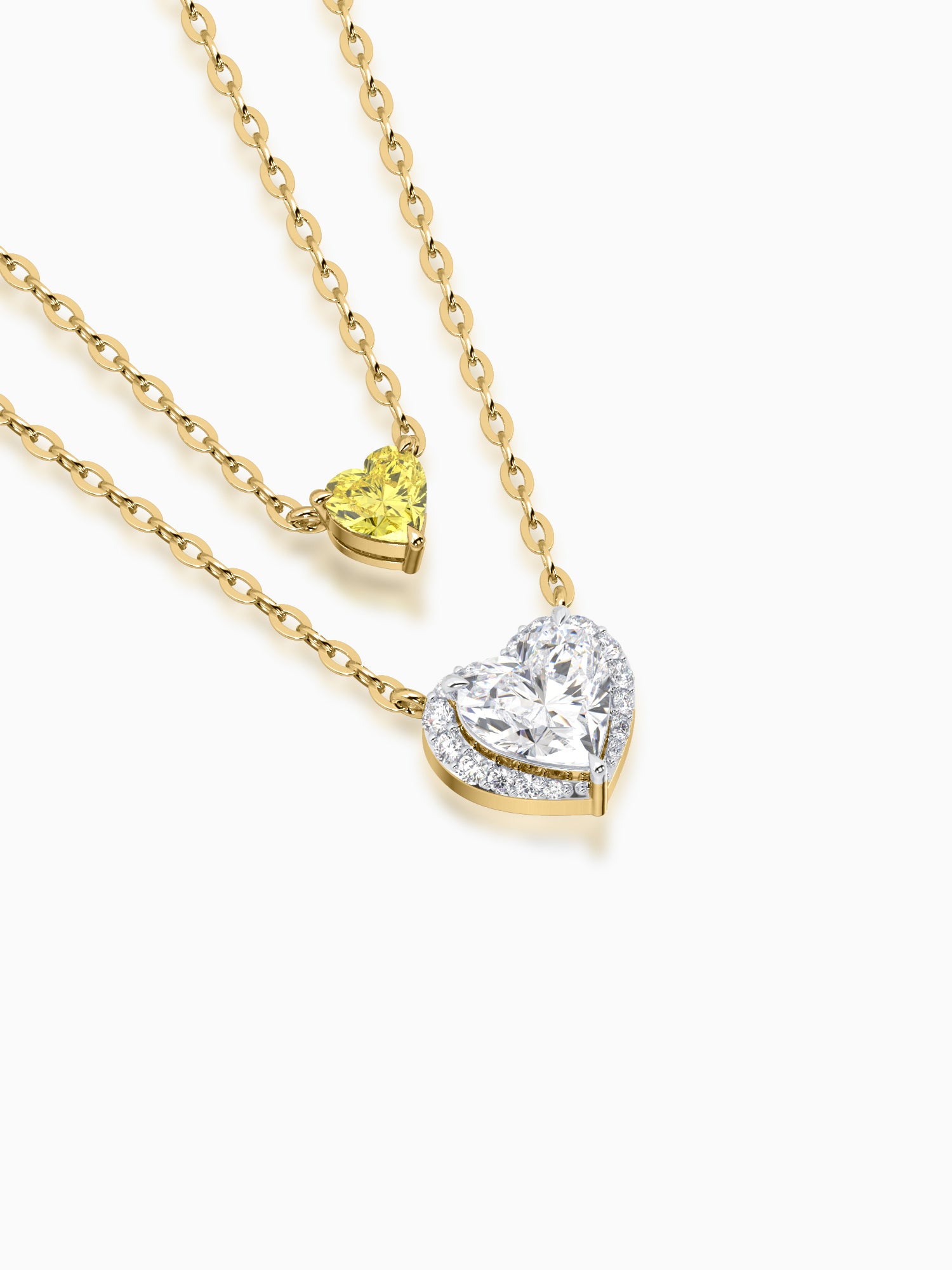 Star Crossed Lovers Solitaire Diamond Necklace