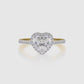 Sweet Heart Diamond Halo Ring