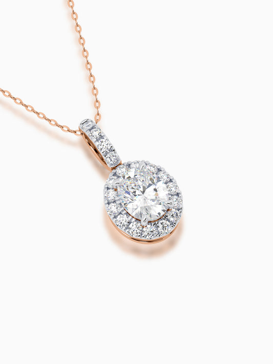 Davina Diamond Halo Pendant