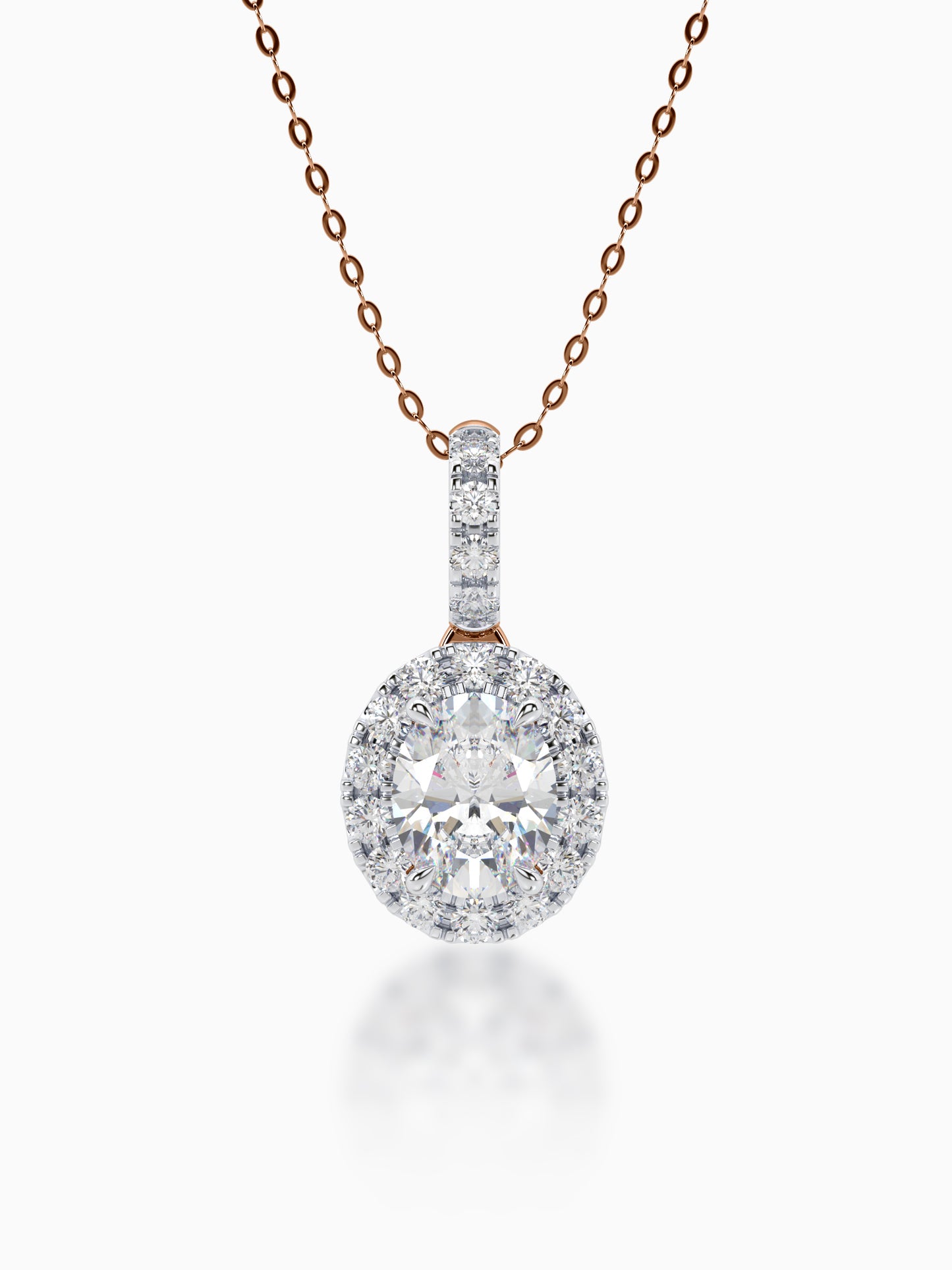 Davina Diamond Halo Pendant