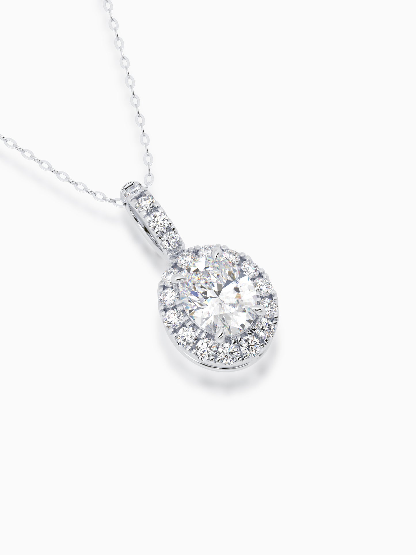 Davina Diamond Halo Pendant