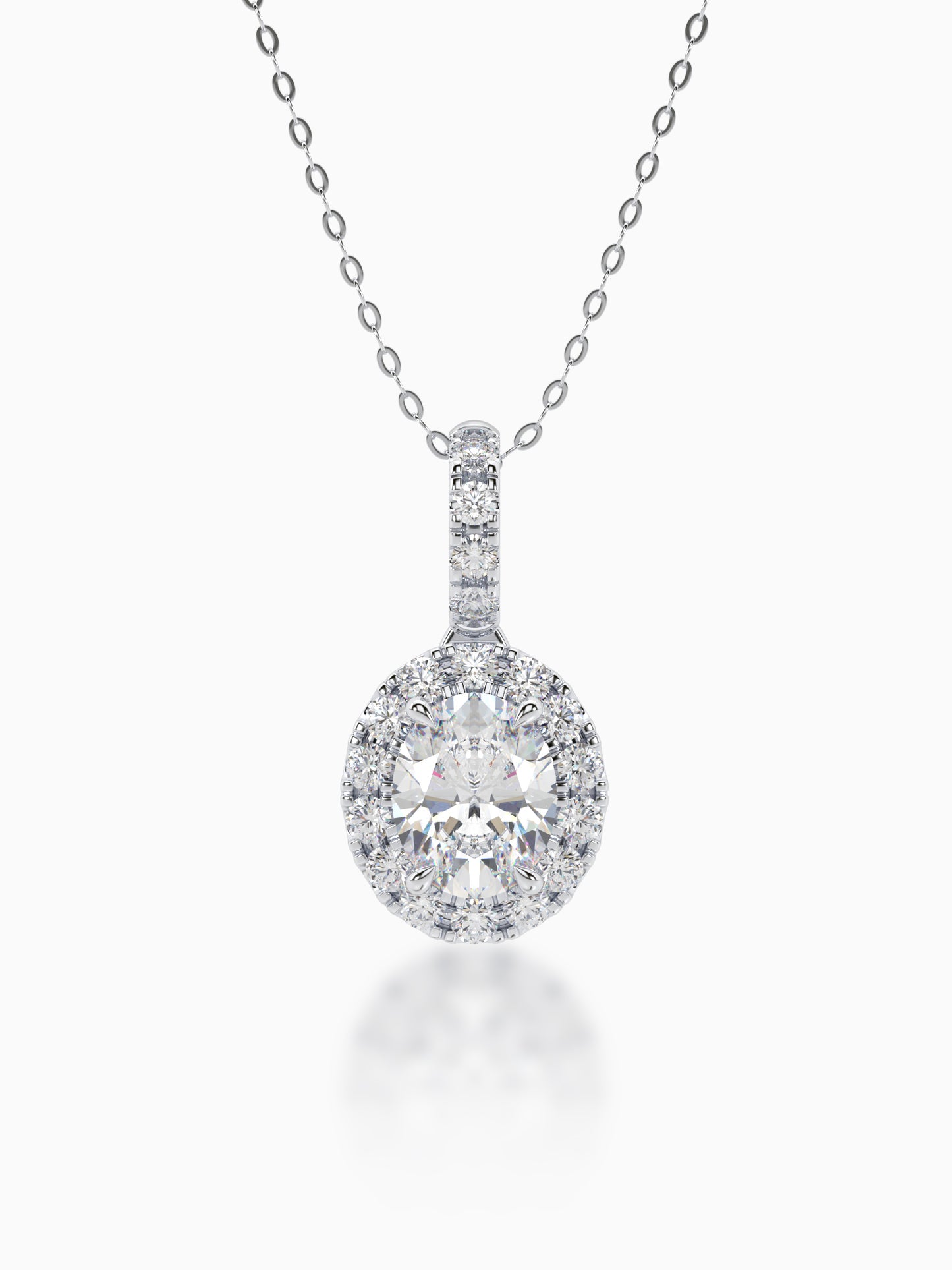 Davina Diamond Halo Pendant