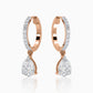 Lone Drop Diamond Huggie Earrings