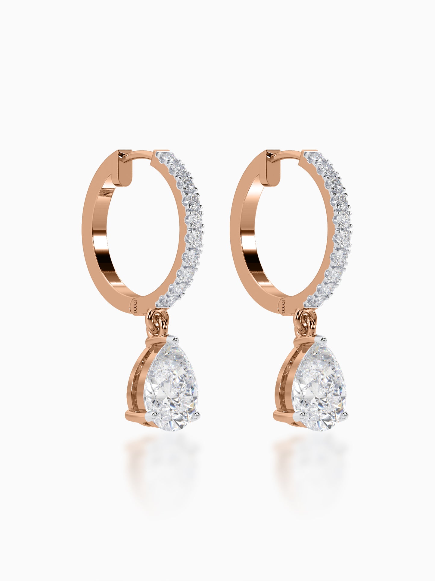 Lone Drop Diamond Huggie Earrings