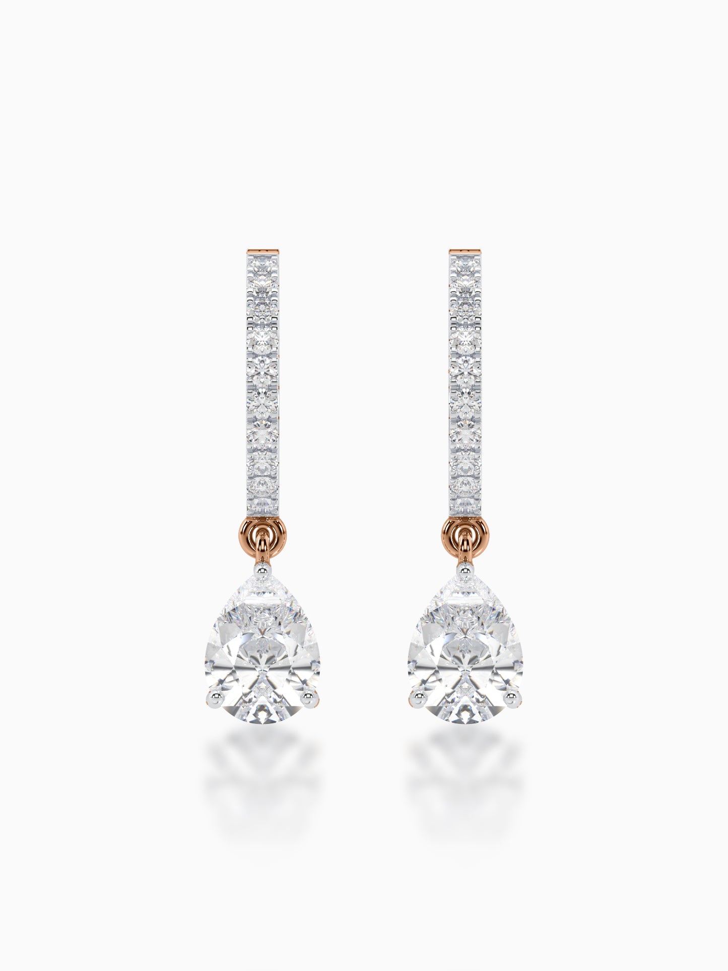 Lone Drop Diamond Huggie Earrings