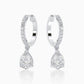 Lone Drop Diamond Huggie Earrings