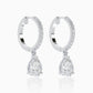 Lone Drop Diamond Huggie Earrings