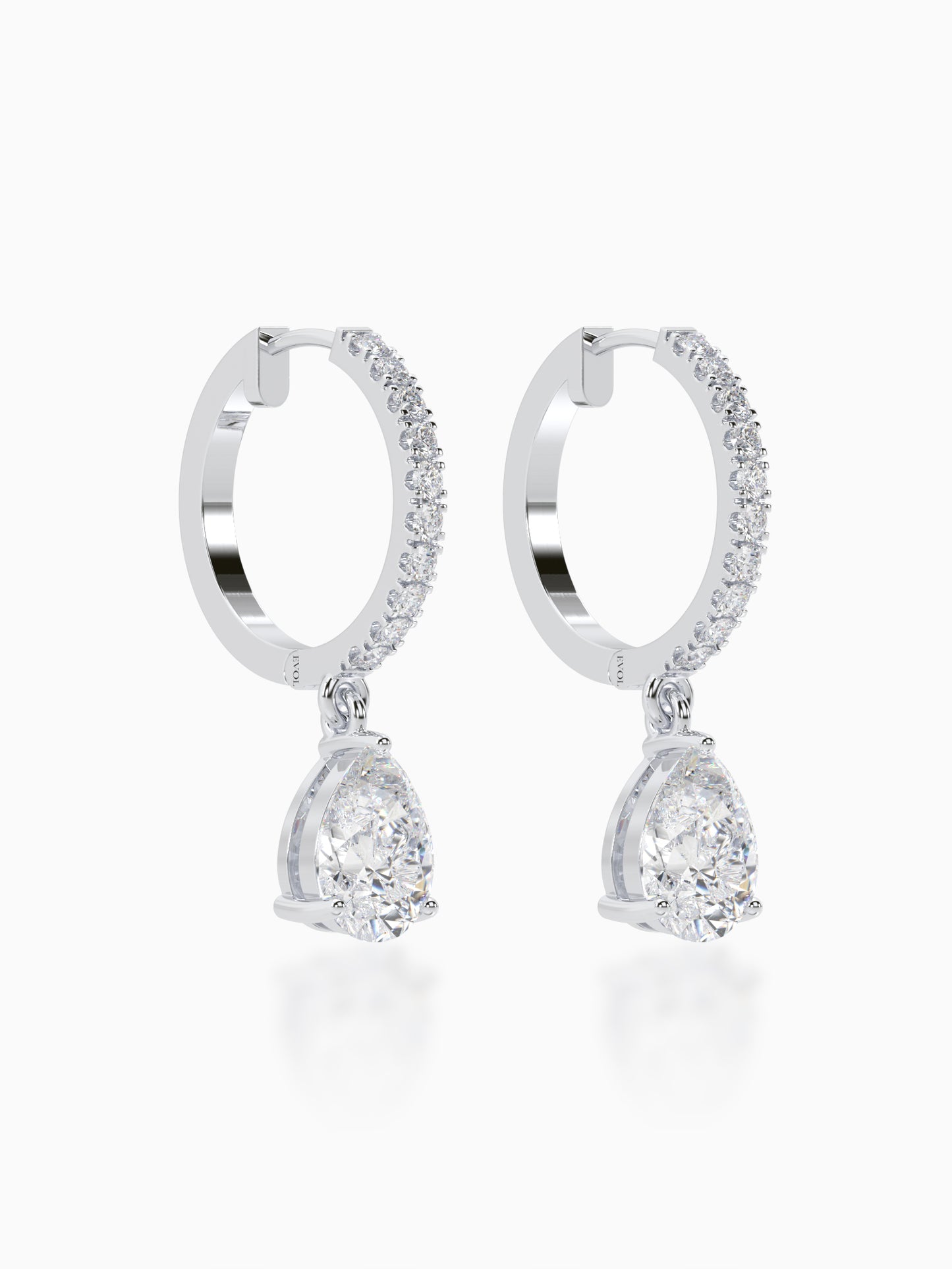 Lone Drop Diamond Huggie Earrings