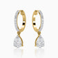 Lone Drop Diamond Huggie Earrings