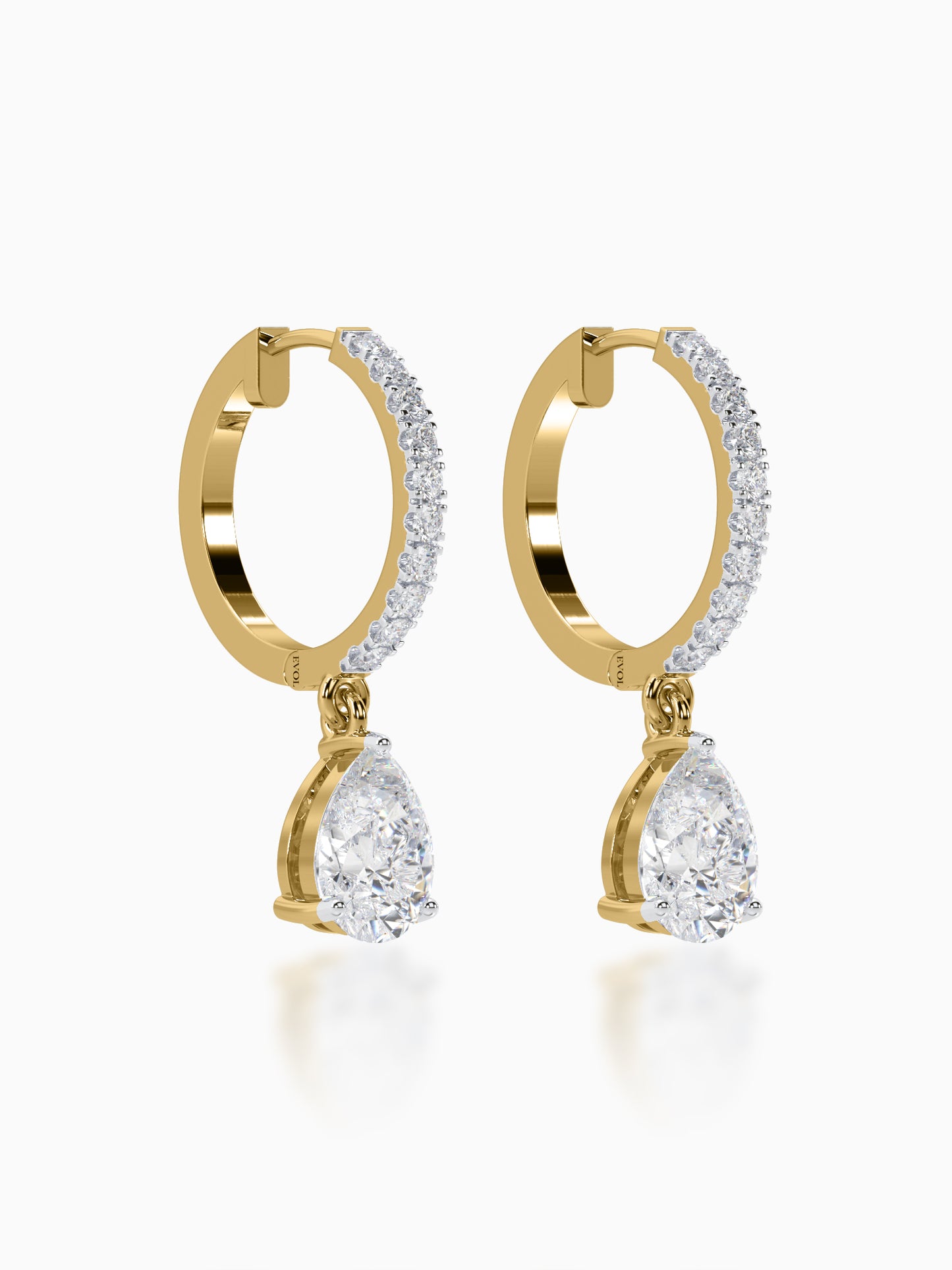 Lone Drop Diamond Huggie Earrings