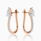 Urbane Diamond J-hoop Earrings