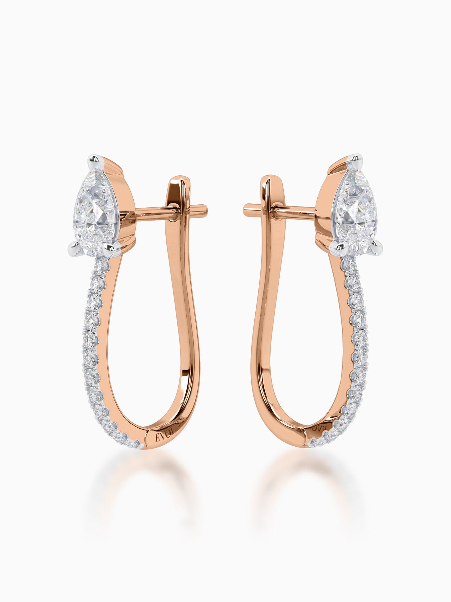 Urbane Diamond J-hoop Earrings