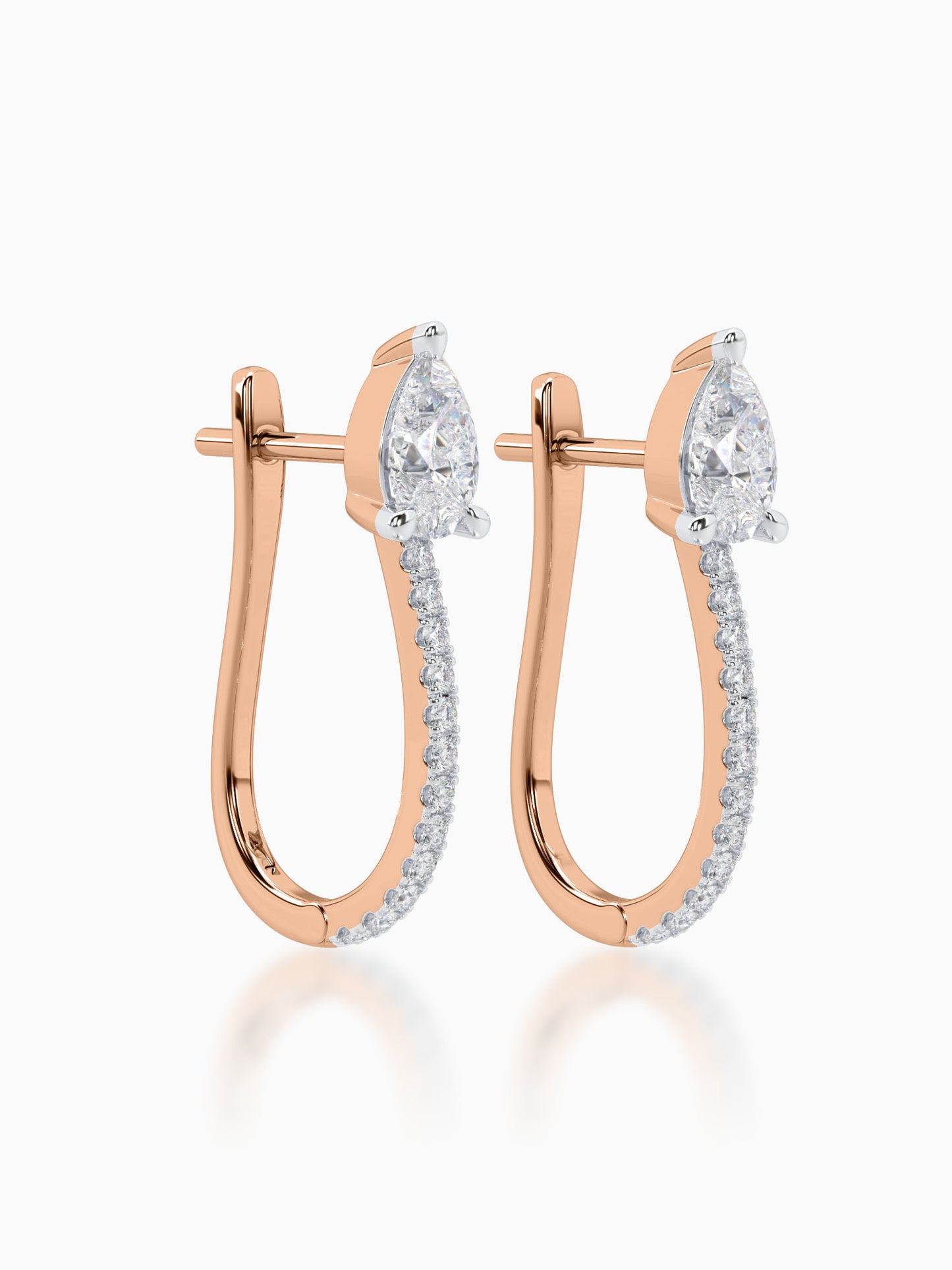 Urbane Diamond J-hoop Earrings