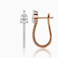 Urbane Diamond J-hoop Earrings