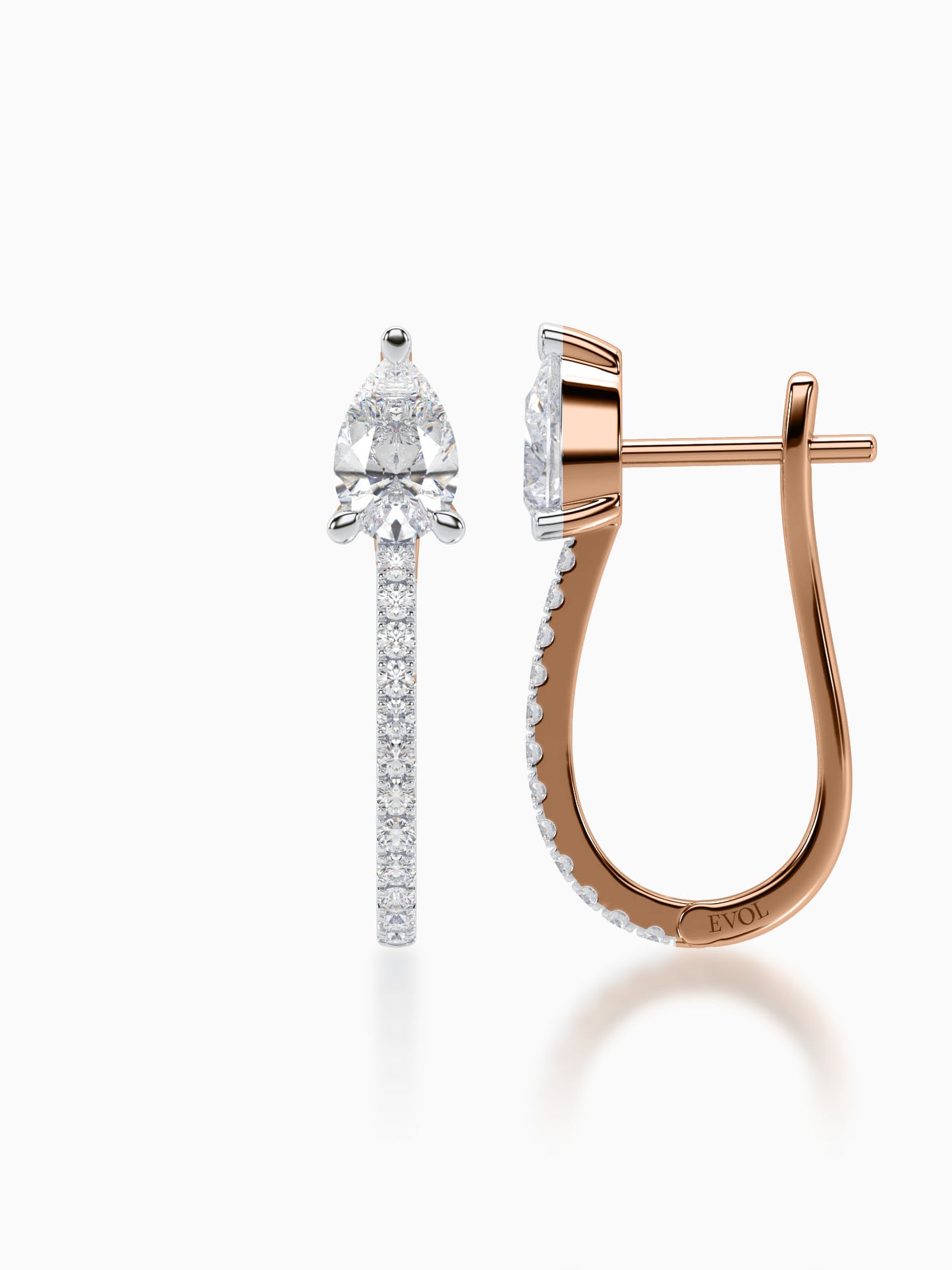 Urbane Diamond J-hoop Earrings