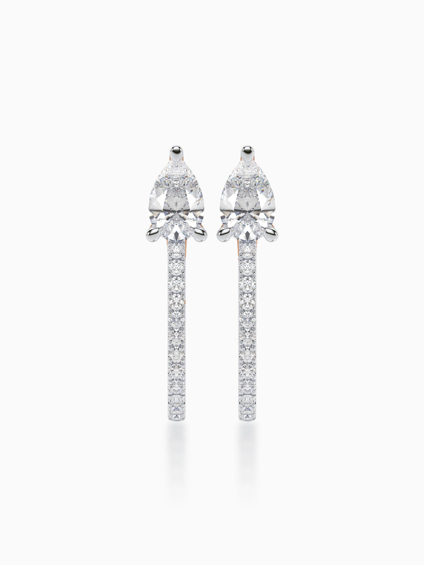 Urbane Diamond J-hoop Earrings