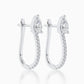 Urbane Diamond J-hoop Earrings