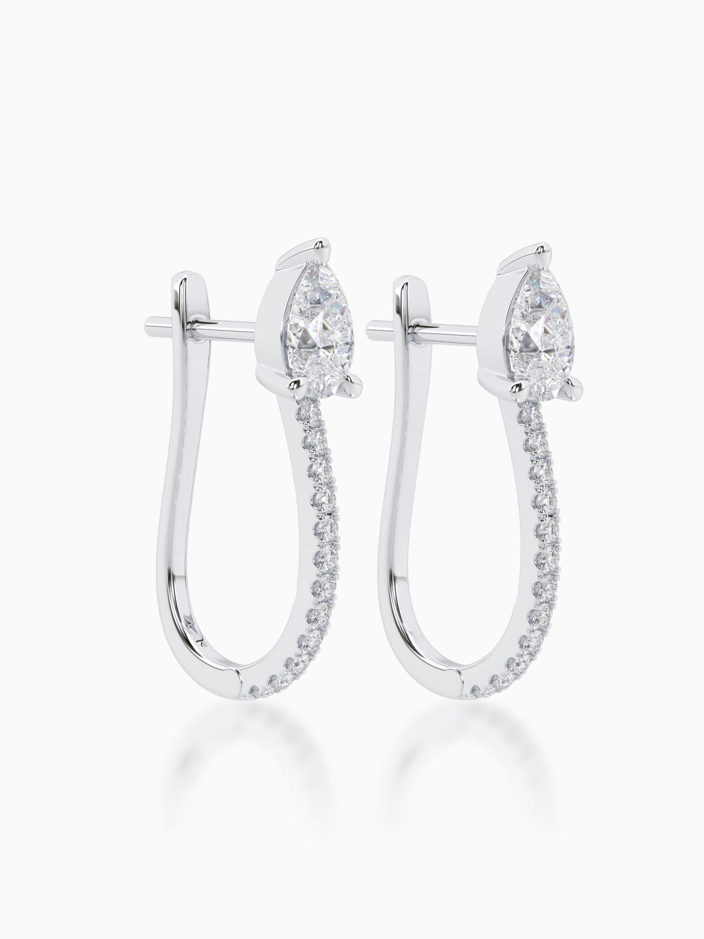 Urbane Diamond J-hoop Earrings