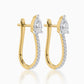 Urbane Diamond J-hoop Earrings