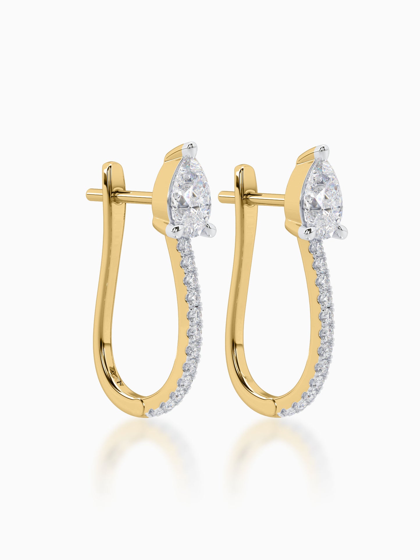 Urbane Diamond J-hoop Earrings