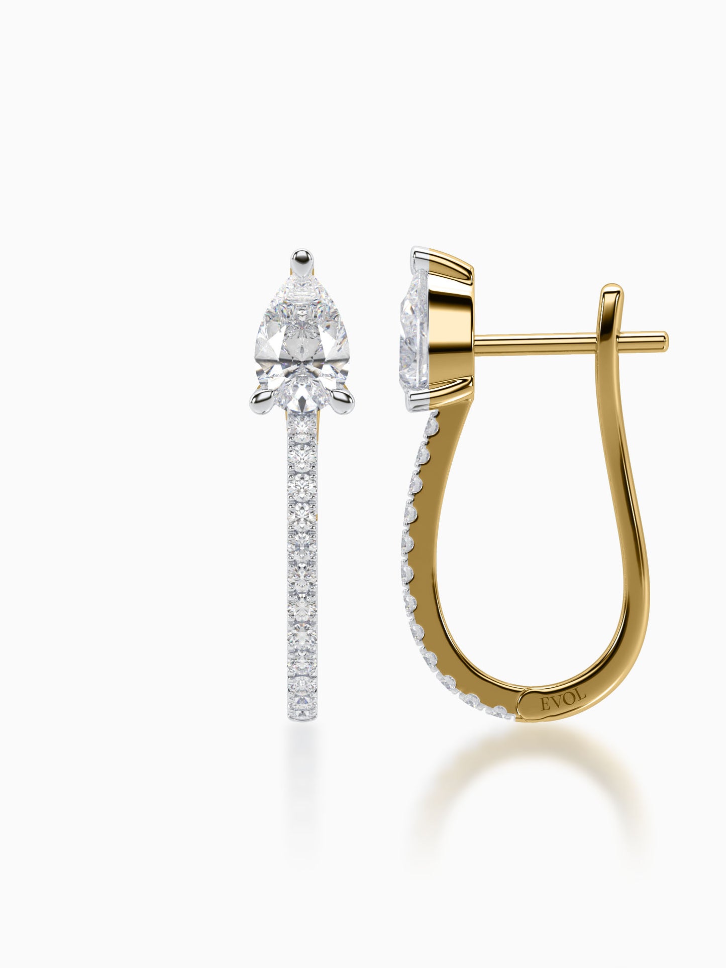 Urbane Diamond J-hoop Earrings