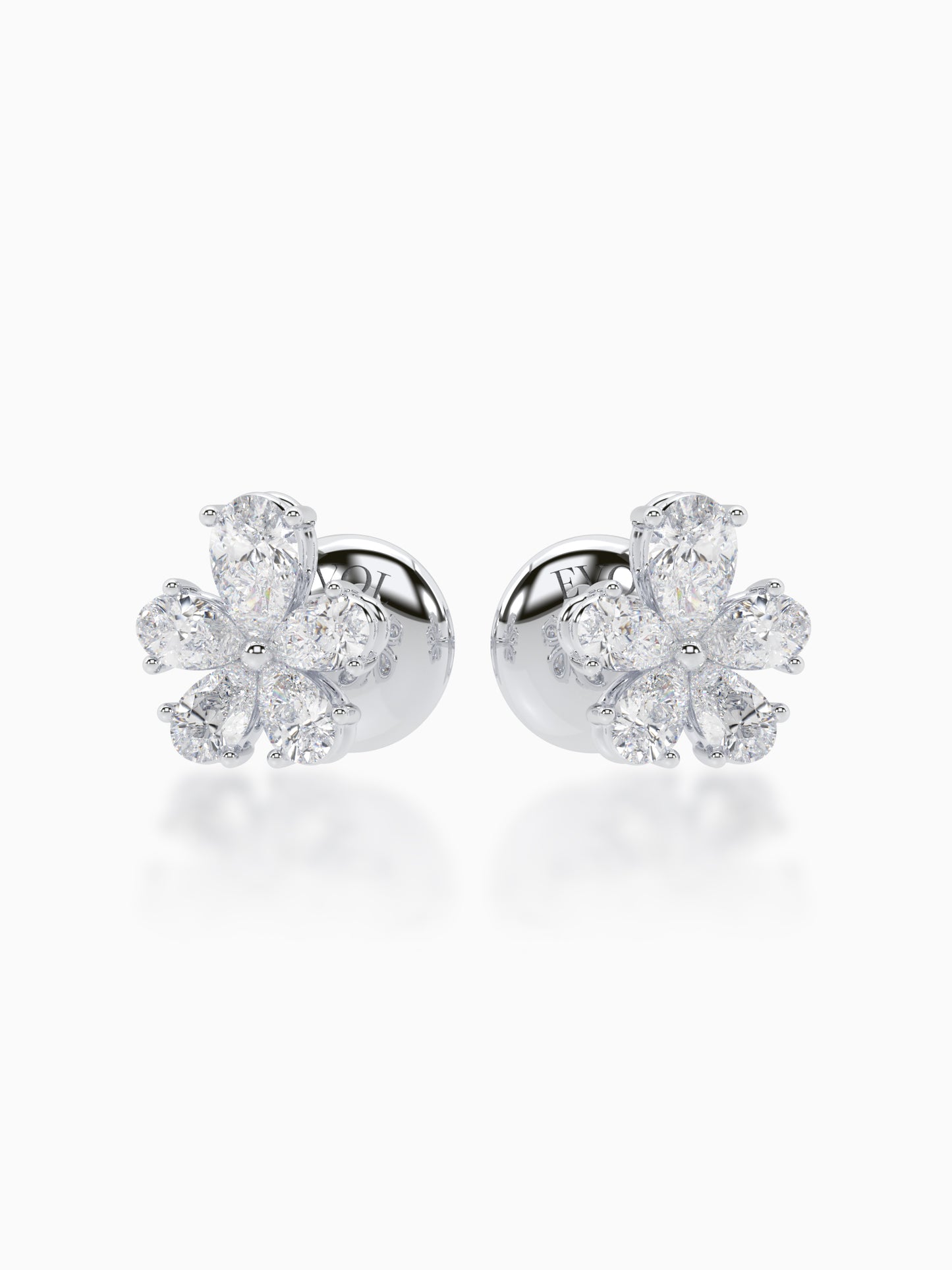 Floret Diamond Stud Earrings